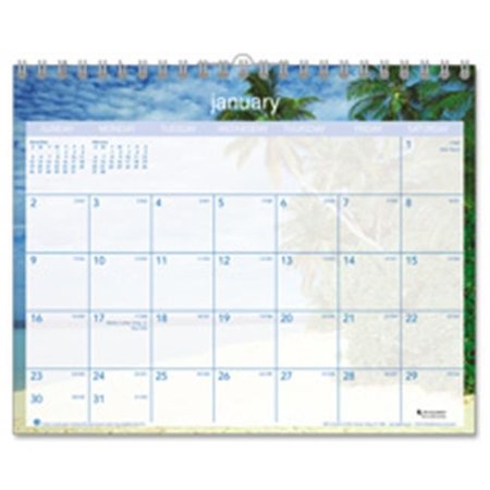 AT-A-GLANCE At-A-Glance AAGDMWTE828 Wall Calendar; 12 Months; 15 in. x 12 in.; Tropical Escape-Blue AAGDMWTE828